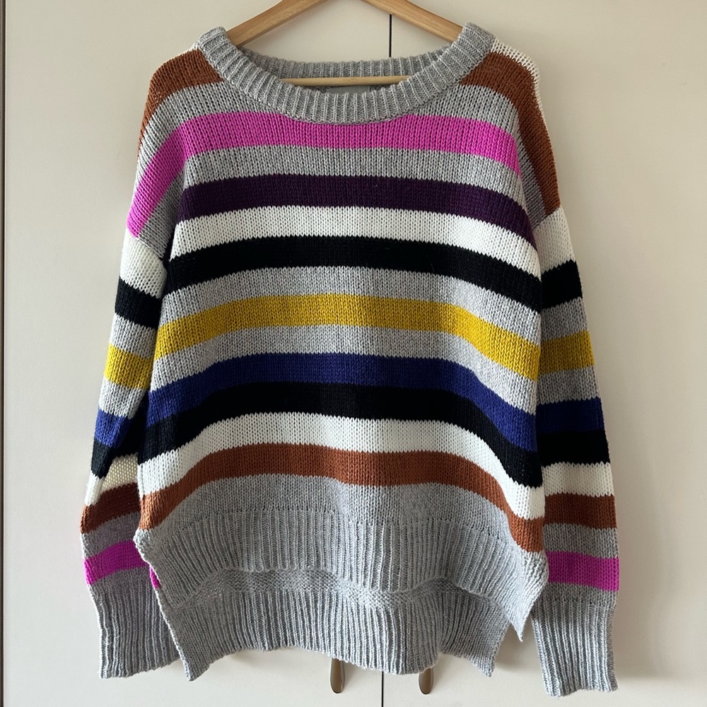 Alison Joy striped sweater, women’s medium